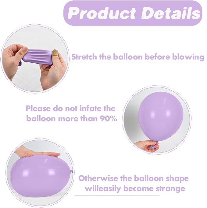 Pastel Rainbow Balloons, Colorful Balloon with Macaron Pink Purple Green White Balloon Multicolor Balloons for Kid Birthday Rainbow Party Baby Shower Party Decoration