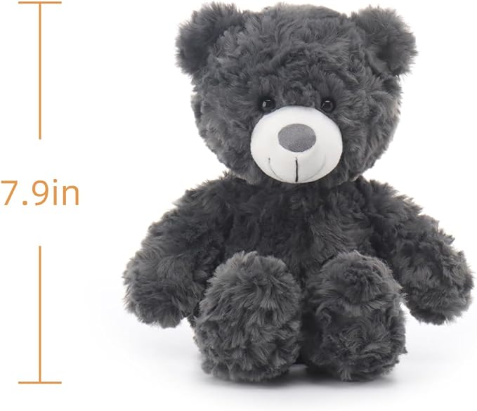 Apricot Lamb Ash Gray Flower Bear Stuffed Animals for Kids, Soft Cute Plush Toys for Baby Girl and Boy, 7.9 Inches