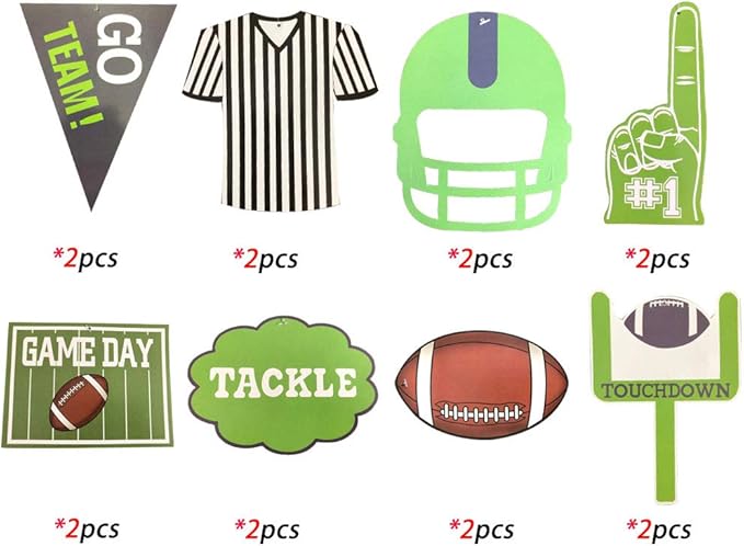 30Ct American Football Hanging Swirl Decorations - Football Game Day Decorations,Sport Game Day Party Supplies