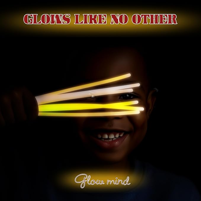 500 Ultra Bright Glow sticks,8" Glow Sticks Bulk,Glow Sticks For Kids Bulk Party Pack,Glow in The Dark Party Supplies,Glowsticks Party Favors with Bracelets and Necklaces