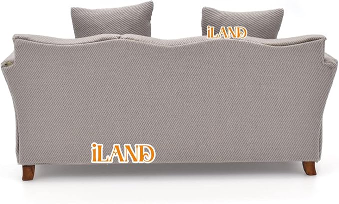 iLAND Modern Dollhouse Furniture on 1/12 Scale, Miniature Couch for Dollhouse Living Room (Khaki Drills)