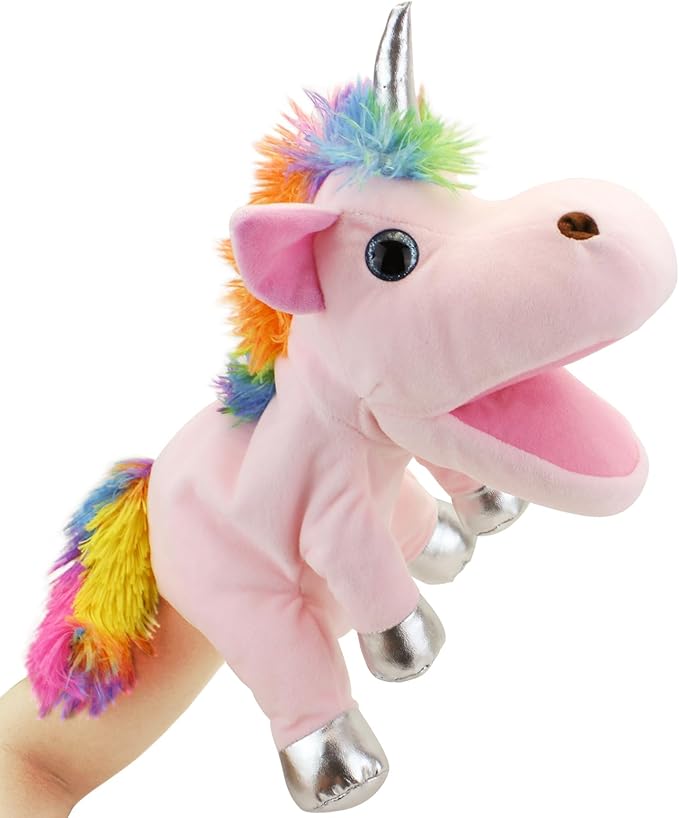 Unicorn Toys Unicorn Hand Puppet, Unicorn Stuffed Animals Hand Puppets Unicorn Toys for Girls, Puppets for Kids Rainbow Unicorn for Kids Puppets for Adults Unicorn Gifts Plush Stuffed Unicorn