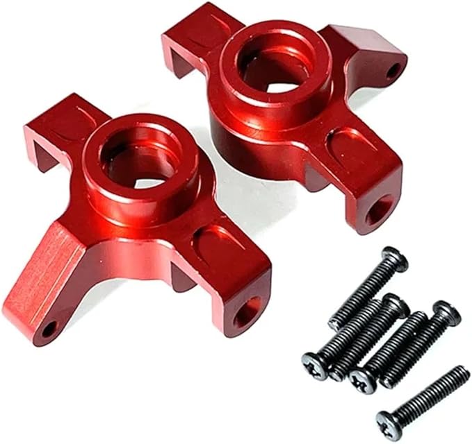 RC Car Accessories for Mxj for Hyper for Go 1/14 14301 14302 Upgraded Metal Steering Cup Block Remote Control Car Modified Accessories Parts(Red)