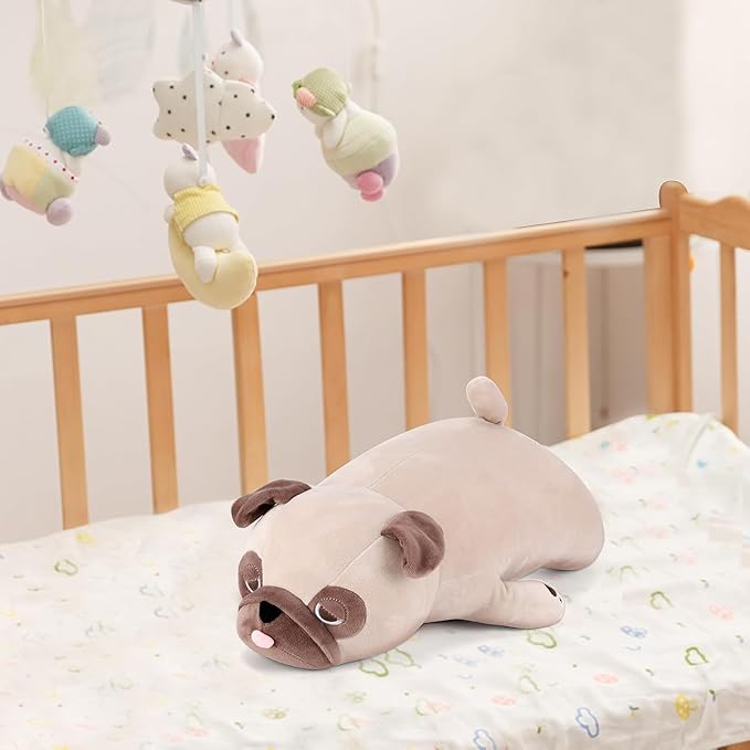 Pug Weighted Stuffed Animals - 28 Inch 4.0 Pounds Weighted Plushies Pug - Large Bulldog Plush Stuffed Animals Pillow - Cute Plush Toys Gifts for Kids & Adults