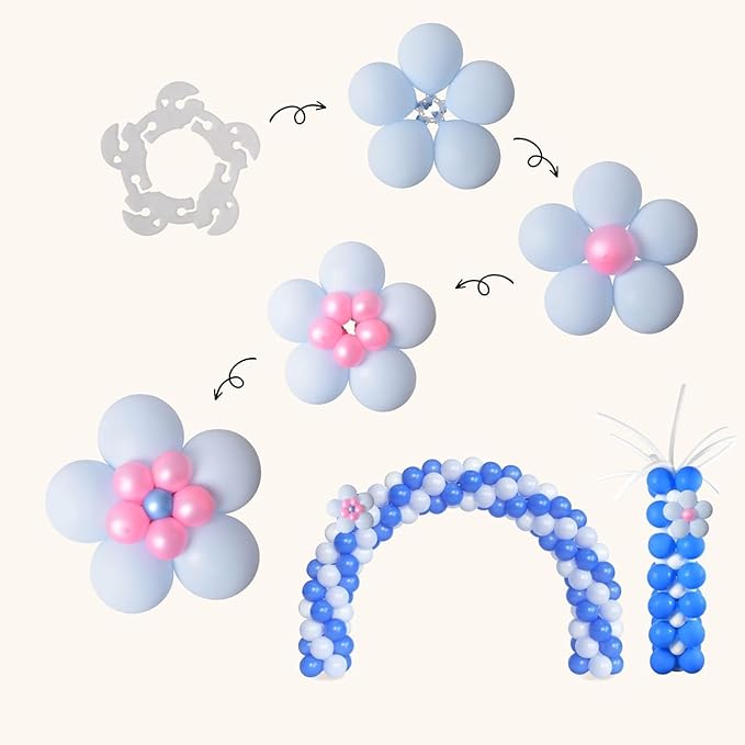 Miliocry 200PCS Balloon Arch Clips, Reusable Balloon Clips for Balloon Arch, Plastic Balloon Supplies for Stand, Balloon Garland Clips for Party Wedding Baby Shower Decorations