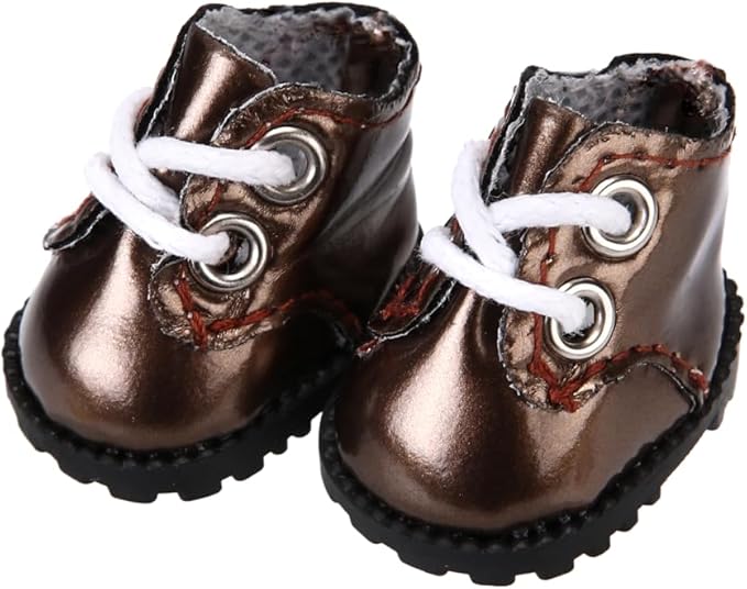 3 Pairs of Doll Shoes Suitable for 17cm Dolls, 3 Colors Suitable for Different Clothing Styles, 17cm Doll Accessories (Colors F)