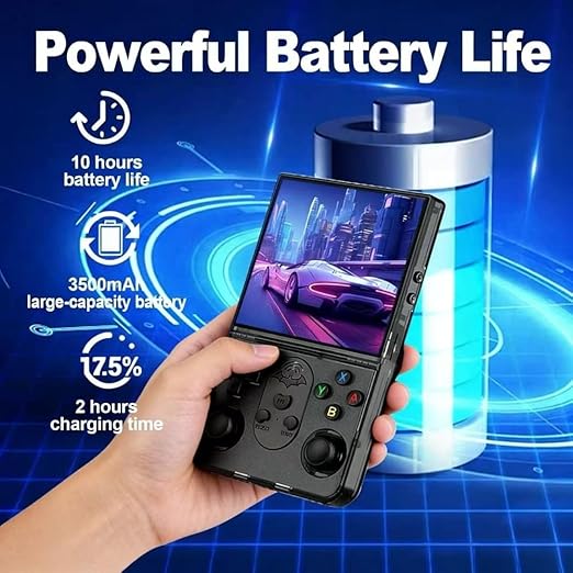 Donop R36 PROMAX Handheld Game Console, 4.0 Inch IPS Screen, Linux System, 64GB TF Card, Portable Retro Gaming Device with 4000mAh Battery