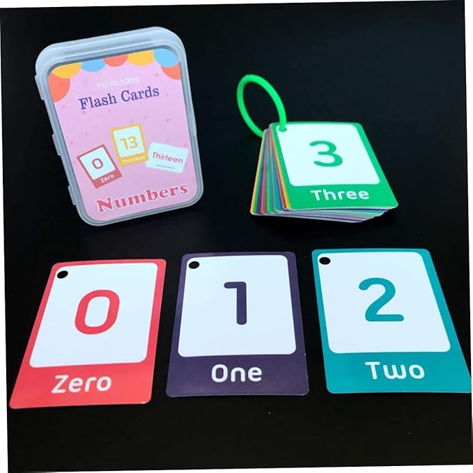 4pcs Lightweight Flash Cards for Boys and Girls Educational English Learning Cards Animals Numbers Portable Spelling and Word for Preschool Activities