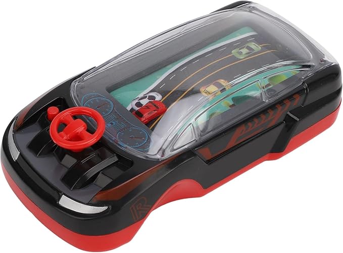 Generic Handheld Racing Car Game, Kids Simulation Adventure Driving Game, Interactive Family with Racing Experience, Small Car Thinking Training (Red)