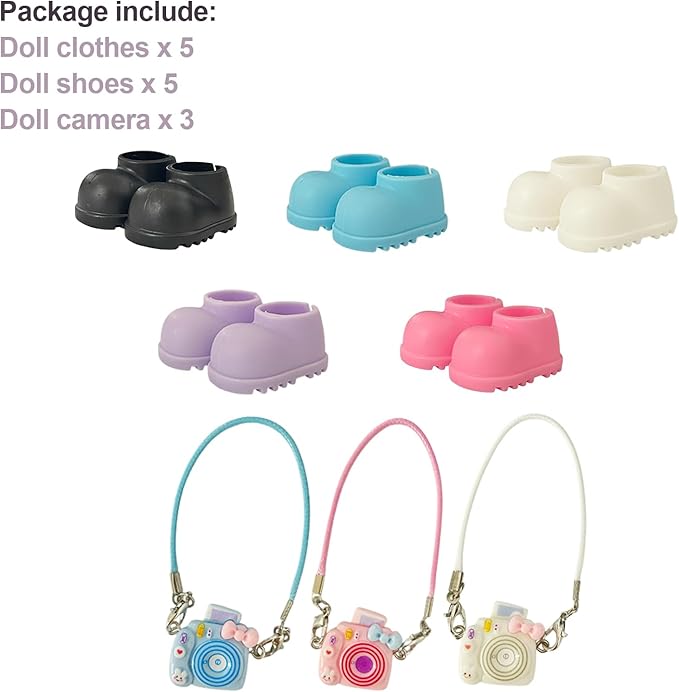 Clothes for Doll, 6 Pack Doll Outfits for 17cm Doll, Perfect for Play and Display, Accessories for Doll's Collectors, (No Dolls) (Princess Dress)