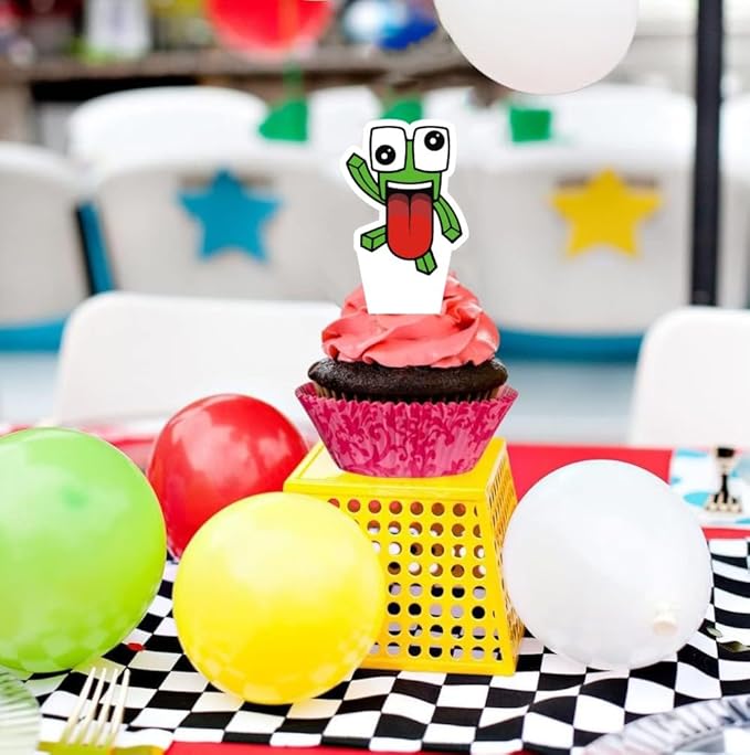 25 Pcs Cake Topper and Cupcake Toppers Set Birthday Party Supplies for Kids Birthday Decorations