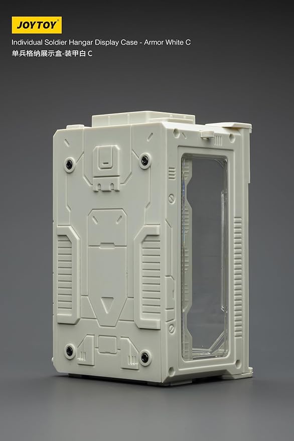 JOYTOY 5'' Display Box,Action Figures Display Case - Individual Soldier Hangar Display Case - Armor White C - Dustproof Collectibles Box Ages 15+