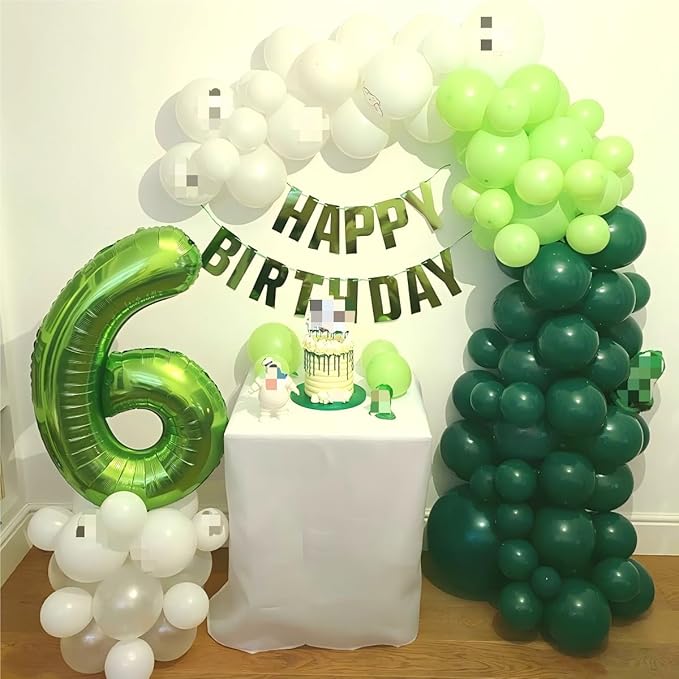 40 Inch Light Green Mylar Foil Number 6 Birthday Balloon, Digital Balloons for 6 16 Boy Girl Party Decorations Supplies, Light Green Big Helium Balloon Numbers for 26 36 46 60 Men Women Anniversary