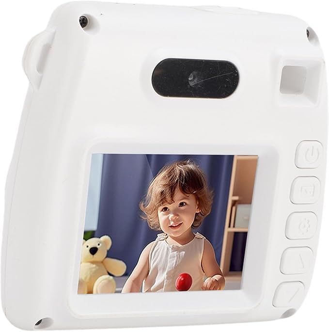 Asixxsix Digital Camera for Kids, 48M 1080P HD Digital Video Camera with Flash and 800mAh Li Battery, Rainproof USB Children Camera for Toddler Teens Students Boys and Girls (White)