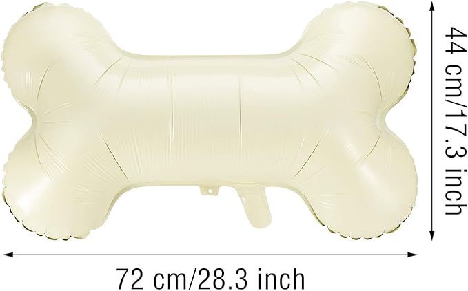 Gejoy 9 Pcs Dog Bone Balloons, Beige Aluminum Pet-themed Foil Bone Shaped Balloons Bulk, Pets Puppy Birthday Decorations Dogs Balloon for Pets Dog Birthday Party Decoration Supplies