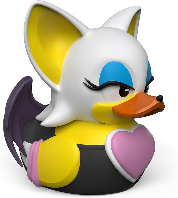 TUBBZ First Edition Rouge The Bat Collectible Vinyl Rubber Duck Figure - Official Sonic The Hedgehog Merchandise - Action TV, Film & Video Games