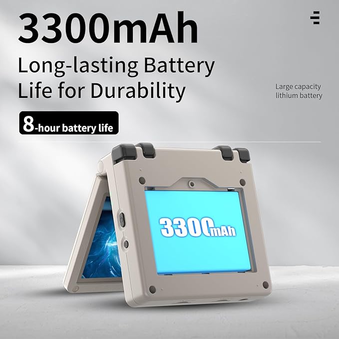 Anbernic RG35XXSP Flip Retro Handheld Game Console ,3.5 Inch IPS Screen Linux System Built-in 64G TF Card 5532 Games Support 5G WiFi Bluetooth TV Output(Gray-new)
