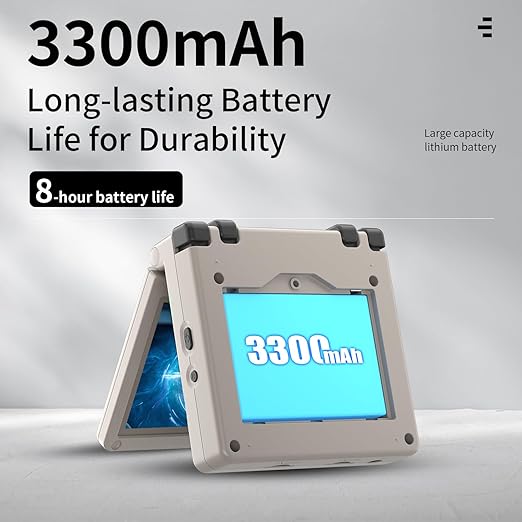 RG35XXSP Portable Flip Retro Handheld Game Console Linux System 3.5 '' IPS Screen Built-in 64G TF Card Pre-Installed 5532 Games RG35XX SP Clamshell Games Consoles Supports 5G WiFi Bluetooth HDMI Grey