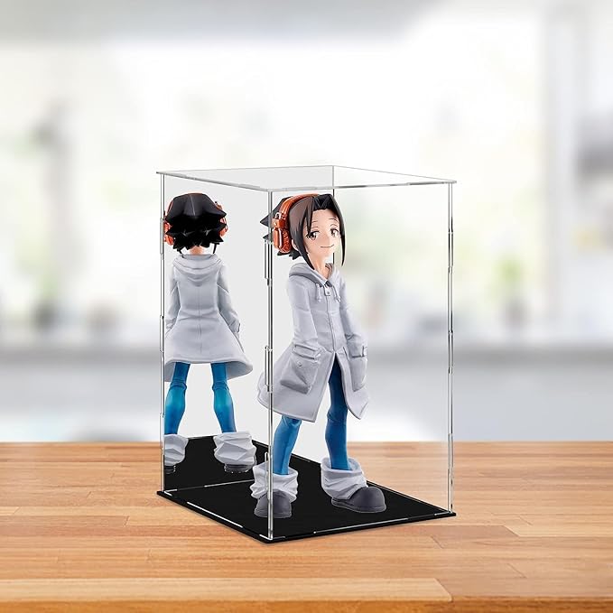 Display Case 7.8x7.8x11.8inch,20x20x30cm for Collectibles Assemble Clear Acrylic Box Alternative Glass Case for Display Action Figures Home Storage Organizing Toys