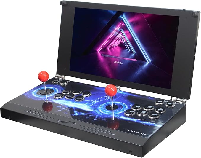 26800 in 1 Hand-held Portable Arcade Game Console 17.5-inch HD Screen Dual Players 3D Matal Box DX, Retro Video Game Machine Search/Hide/Save/Load/Pause Games (B 26800 70S)