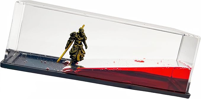 Honsheng Unsinkable Black Myth Wukong Action Figure Fun Toys Enthusiasts Acrylic Paperweight for Car Desk Decorations Liquid Wave Cruise Ship Fluid Drift Bottle Boat in a Box Toys (Gold)