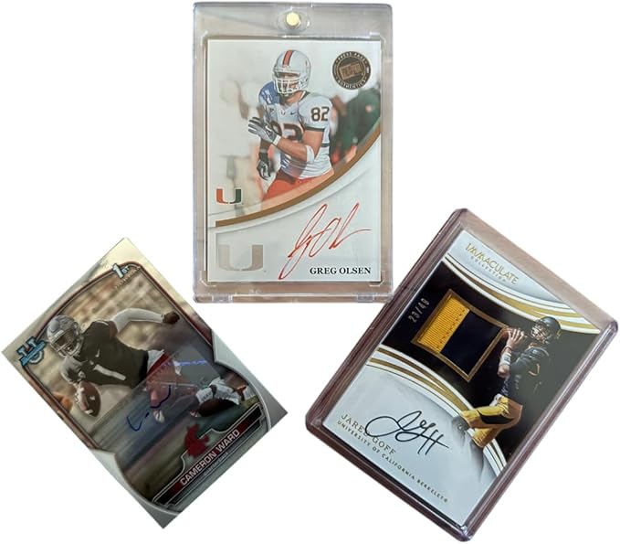 Rich Strike Football Card Triple Auto Third and Goal Mystery Pack. 3 Guranteed Autograph Football Cards.