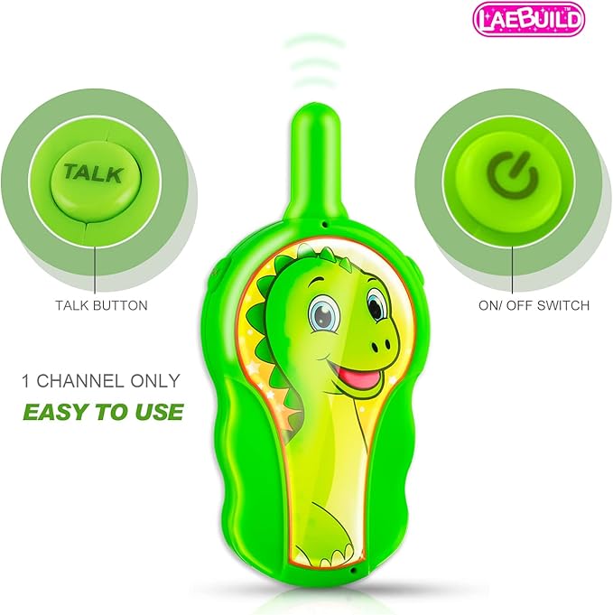 Kids Toys Dinosaur Walkie Talkies 2 Pack for Toddler Boys 2-7, 2 3 4 5 Year Old Boy, Perfect Birthday Party