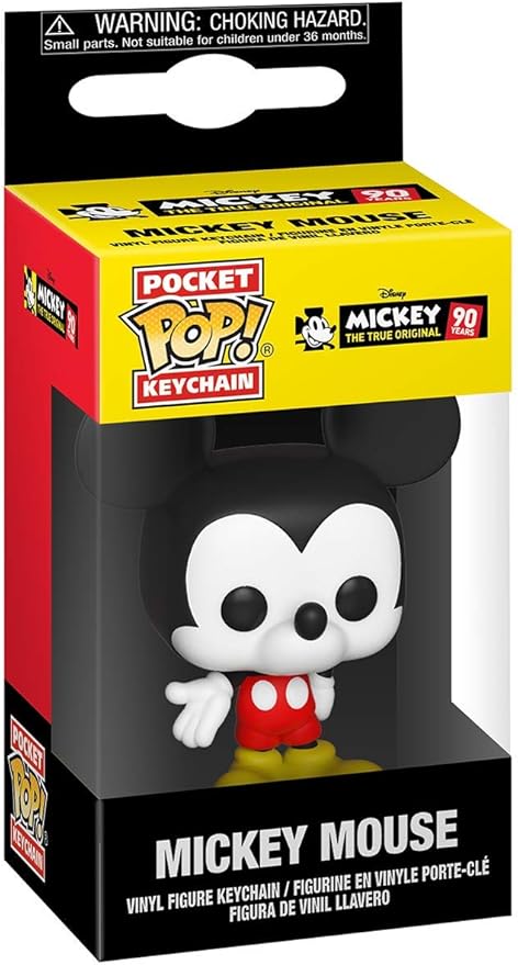 Funko Pop Keychain: Mickey Mouse - Mickey (New Pose) Collectible Figure, Multicolor