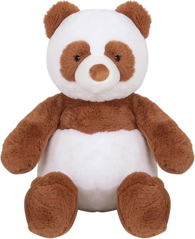 18" Panda Stuffed Animal Plush Toy Cute Soft Body Plushies Doll Kawaii Giant Panda Bear, Room Decoration Brown Bear Throw Pillow, Gift for Kids Boy Girl Birthday Valentines Christmas