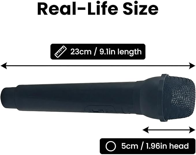 2 Pcs Microphone Pretend,Simulation Microphone, Toy Microphone Costume Prop for Role Playing,Singing and Dancing.