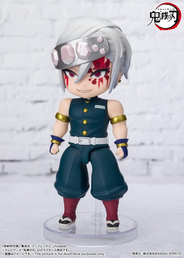 TAMASHII NATIONS - Demon Slayer: Kimetsu no Yaiba - Tengen Uzui Sound Breathing, Bandai Spirits Figuarts mini Action Figure