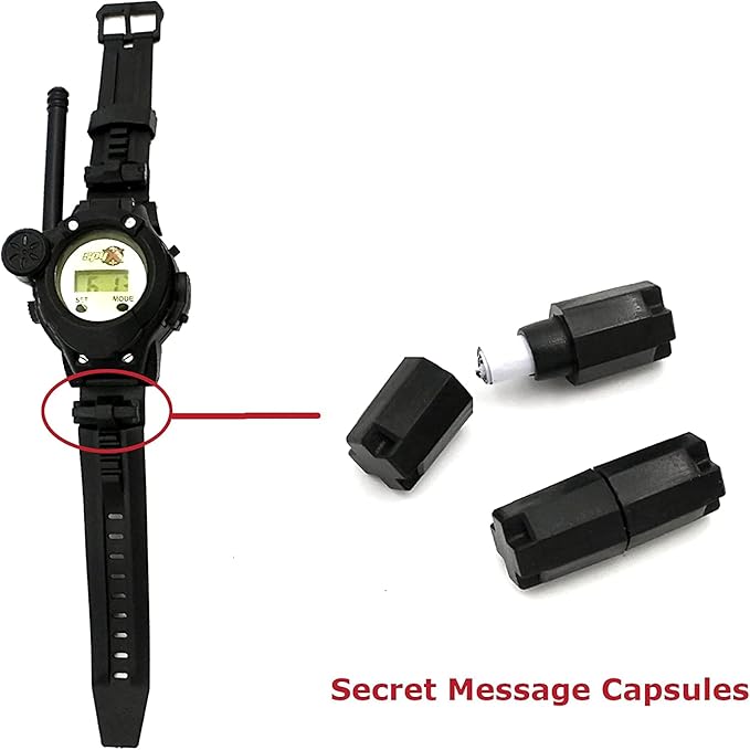 SpyX / Spy Wrist Talkies. 8-1 Multifunctional Walkie Talkies Toy Spy Watch for Kids. Hands-Free Two-Way Radio Spy Gadget Watch for Junior Secret Agent / Ninja Spy. 2-Pack