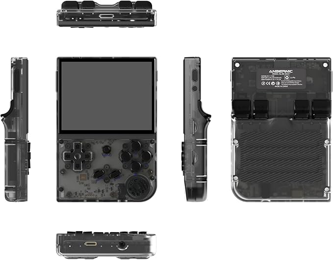 RG35XX Retro Handheld Game Console Linux System HD and TV Output 3.5 Inch IPS Screen 64G TF Card 5500+ Classic Games 2600mAh Battery RG35XX Black
