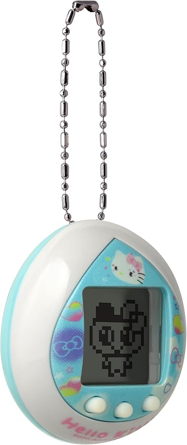 TAMAGOTCHI Bandai Hello Kitty (Blue) 50th Anniversary Special Edition (90166) | Collectible Virtual Pet | Theme Games, Exclusive Accessories and Memorial Design, 90167