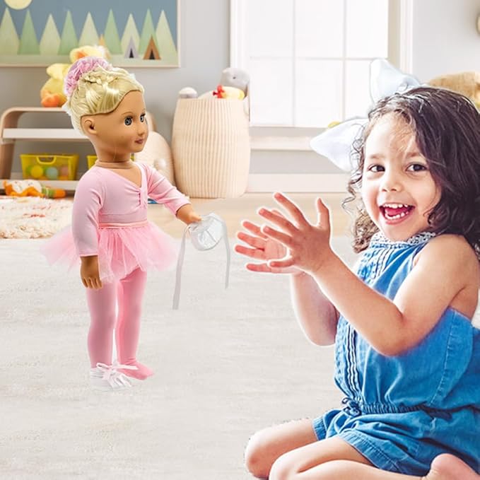 18" Doll Clothes Ballet Ballerina Outfits 5pcs Dance Dress for American OG18 Inch Doll Accessories Sets Girl Doll Clothes Gifts