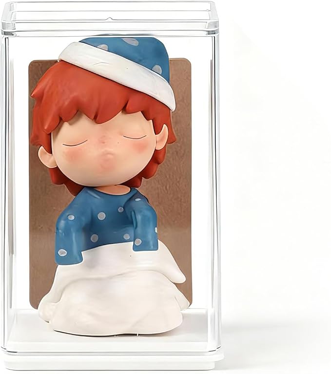 Clear Display Case for Figures, Acrylic Storage Organizers Box, Stackable Dustproof Showcase for Collectibles Action Figure(6Pack, Small)