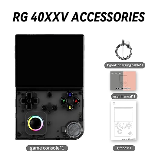 RG40XX V Handheld Game Console RG 40XXV 4.0'' IPS Screen with 64G TF Card Pre-Installed 5223 Games Supports 5G WiFi 4.2 Bluetooth Online Fighting,Streaming and HDMI Retro Emulator RG40XX