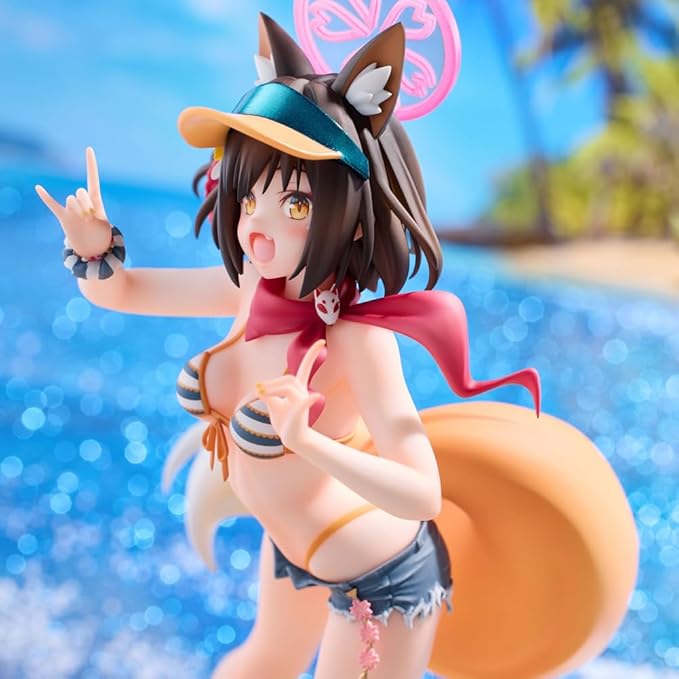 Kuda Izuna Figure Swimsuit Anime Girl Figures 9.84" PVC Action Figure Standing Pose Kuda Izuna Figurine Model Collectibles Desktop Decoration