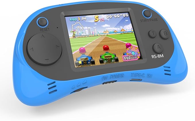 Handheld Games for Kids -16 Bit Retro Video Game with 220 HD Electronic Games - 2.5'' IPS Portable Travel Game Gifts for Boys Girls Ages 4-12 (Blue)