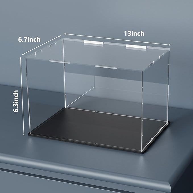 Acrylic Display Case for Showcase, Clear Long Acrylic Box for Displaying 1:18 Diecast Car Models, Collectibles, Figures and Arts