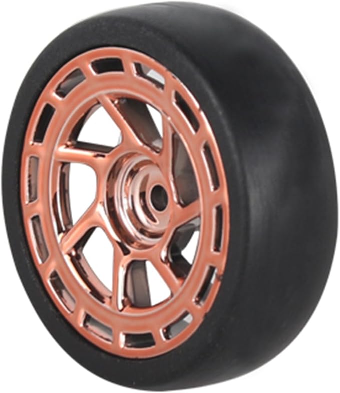 4PCS Black Toy Car Wheel Tires,48mm Simulation Rubber Tire Toy Model Spare Parts Easy Installation Small in Size,Remote and App Controlled Vehicles Parts Tires