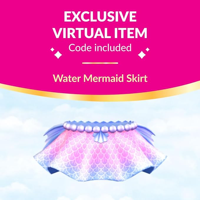 3” Water Mermaid Fashion Doll - 1 Figure with 9 Fashion Accessories - Virtual Item Code Included - Series 3 - Ages 5+