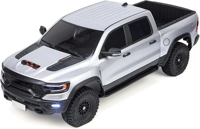1/8 Remote Control Off Road Car Traction Hobby AWD RC Model Vehicle 2Speed Gearbox Metal Drive Shaft Shock Absorber No Battery Hobby Grade Model for Adult Hobby(Silver)