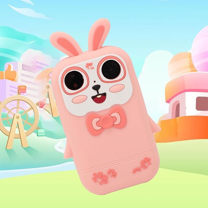 Kids Camera Digital Camera for 3-8 Year Old Girls Boys, 1080P Music Player Puzzle Games Children Phone with Selfie Camera (Pink)