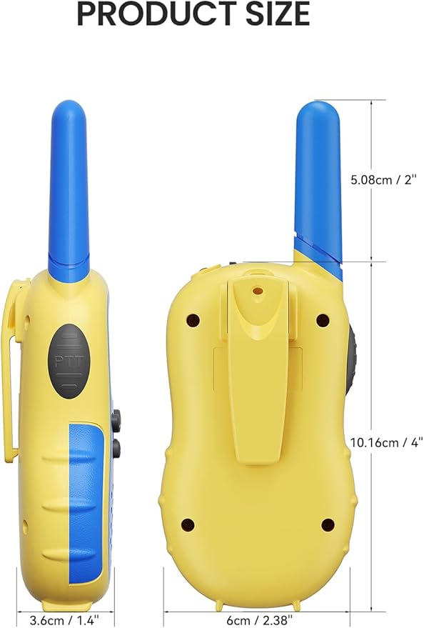 FOREDOM Rechargeable Walkie Talkies for Kids Walkie Talkies Long Range for Boy & Girl Age 3 to 12 Year Old Birthday Toys with Flashlight, 2 Pack