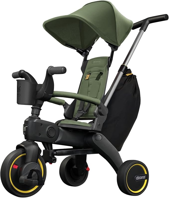 Doona Liki Trike S3, Desert Green - 5-in-1 Compact, Foldable Tricycle - Suitable for Toddlers 10 to 36 Months