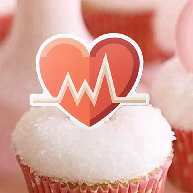 Medical Theme 24 pcs Cupcake Toppers, Mini Doctor Nurse Party Supplies Favors,Cake Picks For Birthday Anniversary Wedding Engagement Dessert Party Decorations