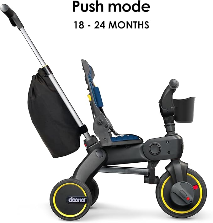 Doona Liki Trike S3, Royal Blue - 5-in-1 Compact, Foldable Tricycle - Suitable for Toddlers 10 to 36 Months