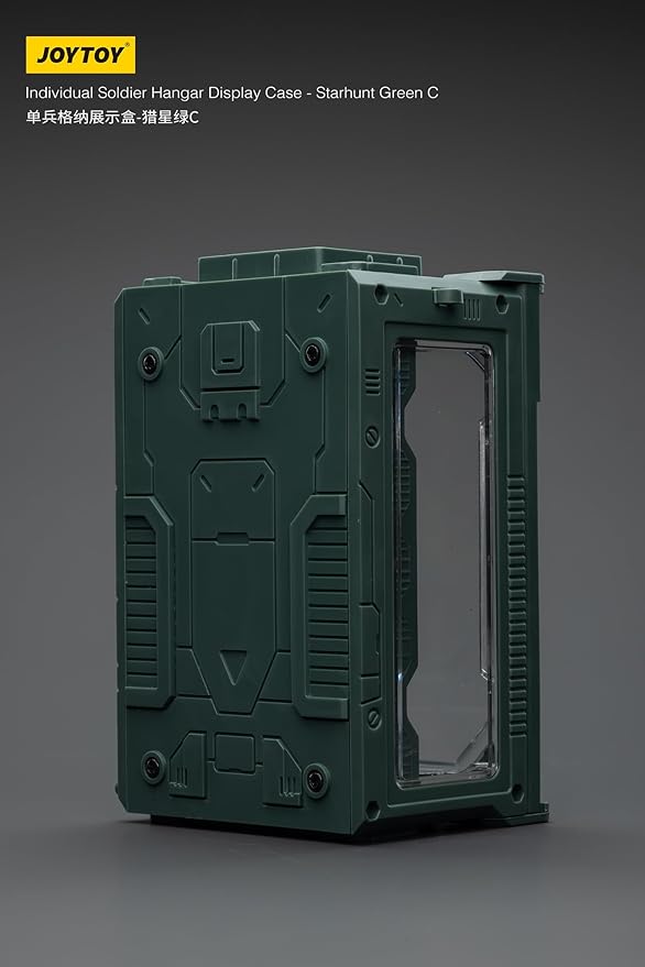 JOYTOY 5'' Display Box,Action Figures Display Case - Individual Soldier Hangar Display Case - Starhunt Green C - Dustproof Collectibles Box Ages 15+
