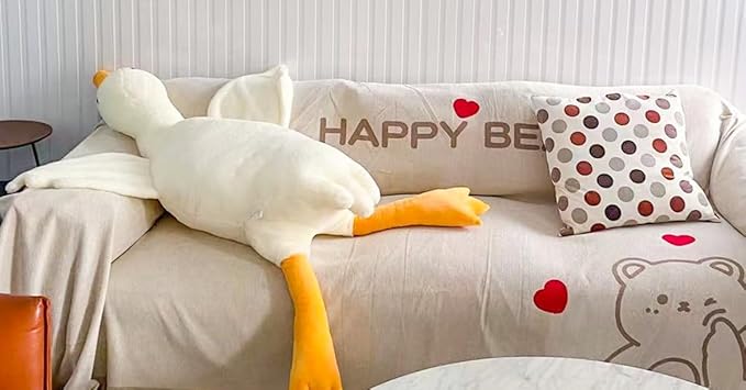 CottonStar Goose Stuffed Animal 75 Inch Plush Toy, 6 Foot Giant Duck Plush, Super Soft Huge Plushies Pillow Hugging, Gift for Kids and Friends, White